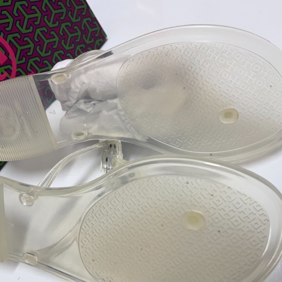 Tory burch clear with white jelly sandals size 7 - Picture 4 of 5